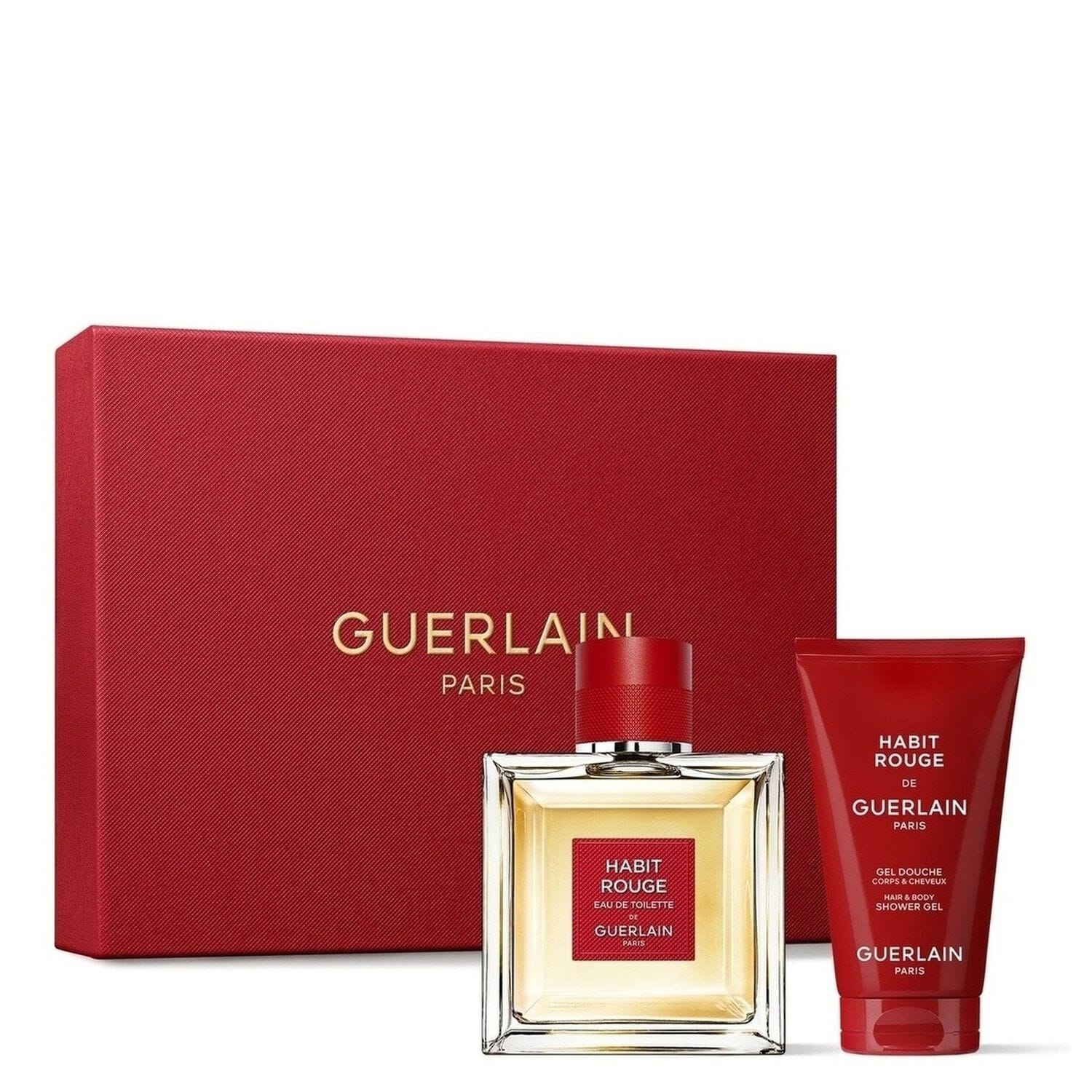 Guerlain Habit Rouge – Coffret Eau de Toilette 100 ml & Gel Douche